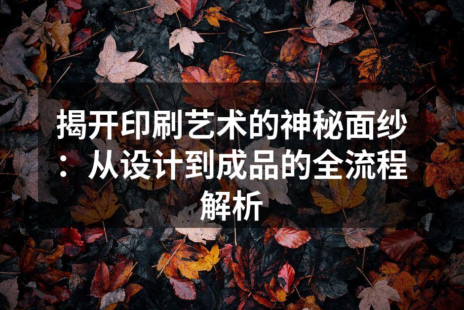 精美的印刷作品展示